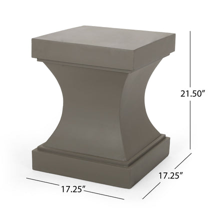 Athena - Modern Side Table With Pedestal Design Noble House