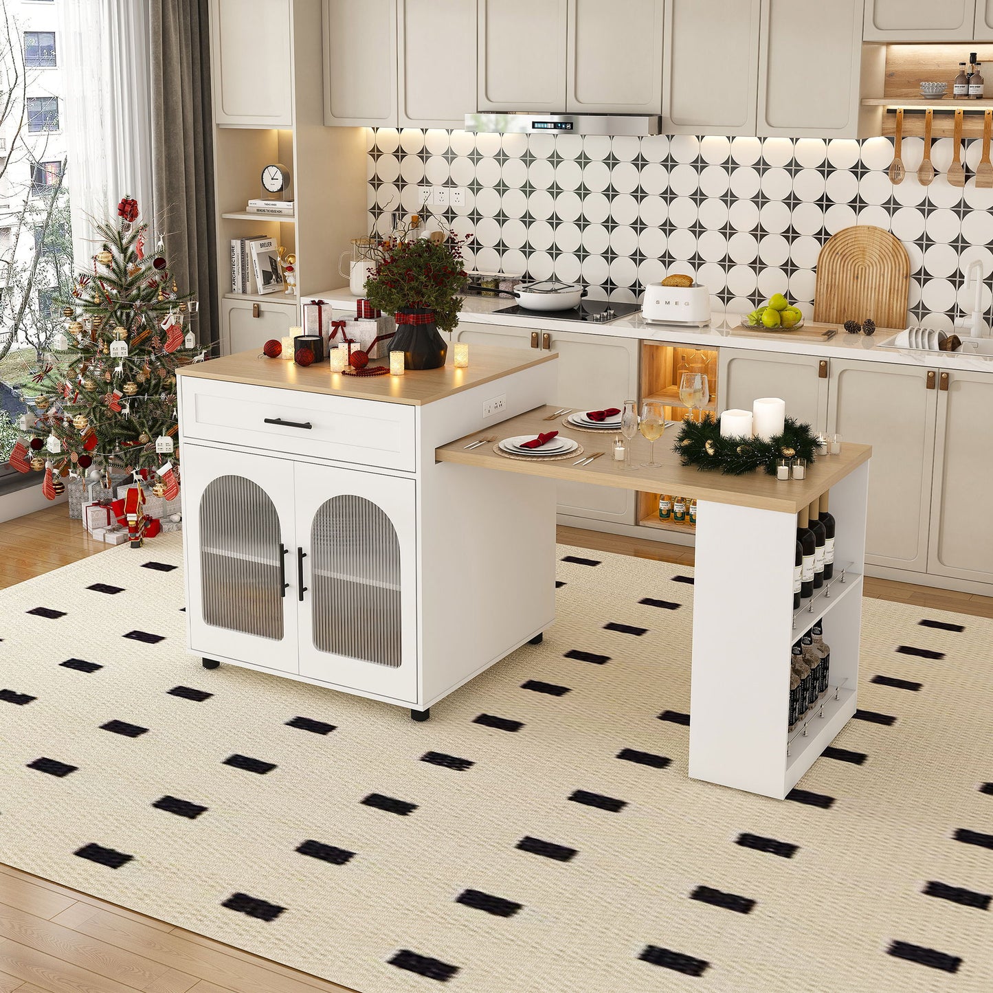 Expandable Kitchen Island With Power Outlet Home Essentials