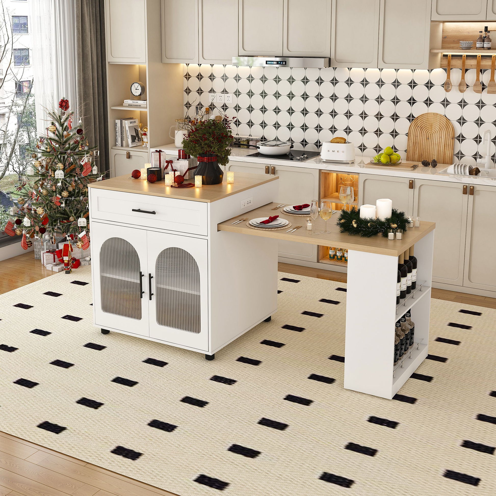 Expandable Kitchen Island With Power Outlet Home Essentials