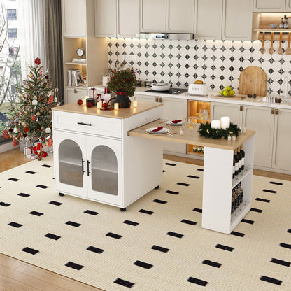 Expandable Kitchen Island With Power Outlet Home Essentials
