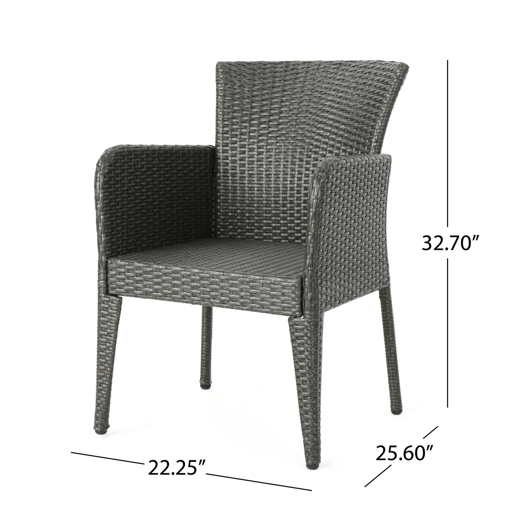 Anaya - Outdoor Wicker Dining Armchair (Set of 2) Noble House