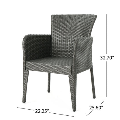 Anaya - Outdoor Wicker Dining Armchair (Set of 2) Noble House