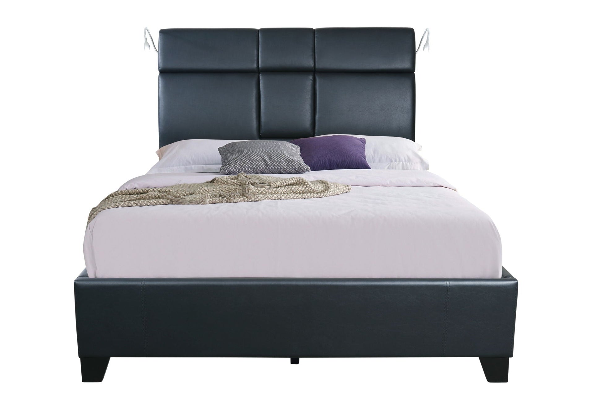 Music Bed Touch Lighting Bluetooth Sound Beverage Tray Bernards Furniture