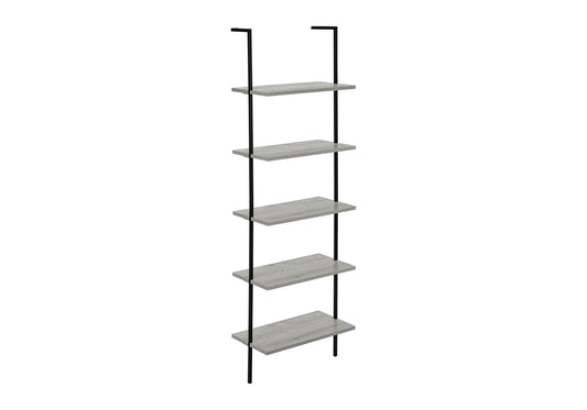Bookshelf, Bookcase, Etagere, Ladder, 5 Tier, For Office, Marble Look Contemporary & Modern 8th Street