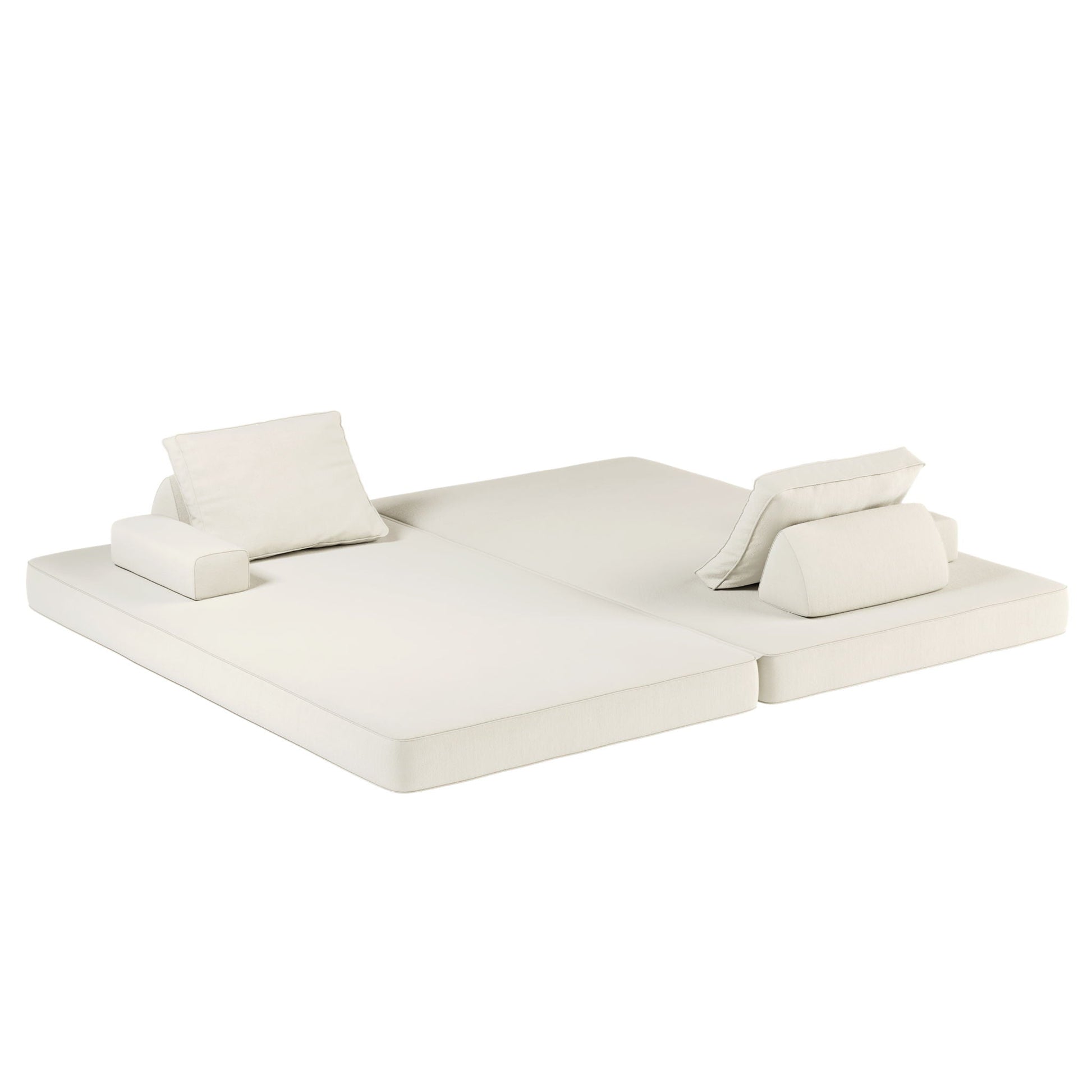 Multifunctional Convertible Sofa Bed With 2 Tumbler Backrests And 2 Pillows, Deep Seat Couch Home Essentials
