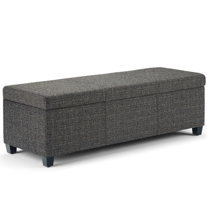 Avalon - Storage Ottoman Bench - Dark Gray Simpli-Home