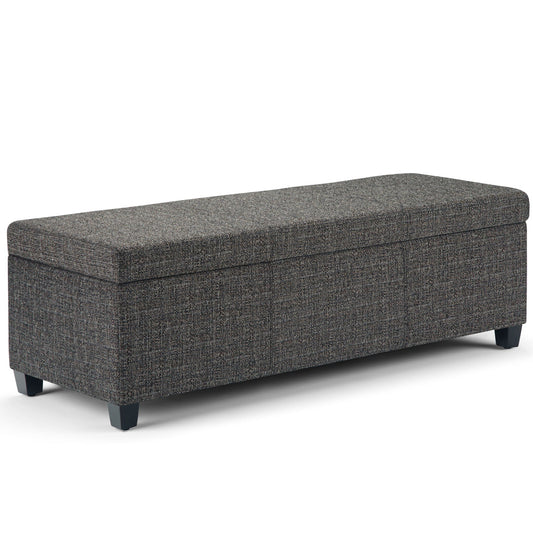 Avalon - Storage Ottoman Bench - Dark Gray Simpli-Home