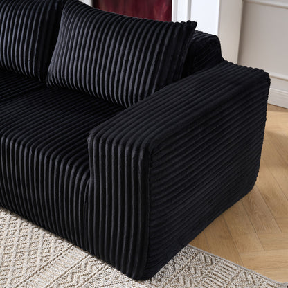 L - Shape Modern Minimalist Modular Sectional Sofa, Upholstered Cloud Couch With Deep Seats Home Essentials