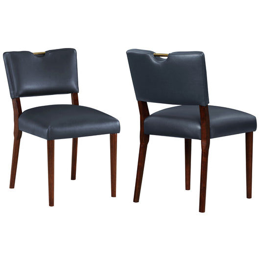 Bryson Retro Modern Dining Chair (Set of 2) - Dark Navy Home Essentials