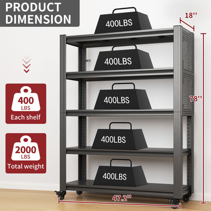 Heavy Duty Adjustable Metal Shelving Unit With Pegboard And Wheels For Multipurpose Storage Daily Nest