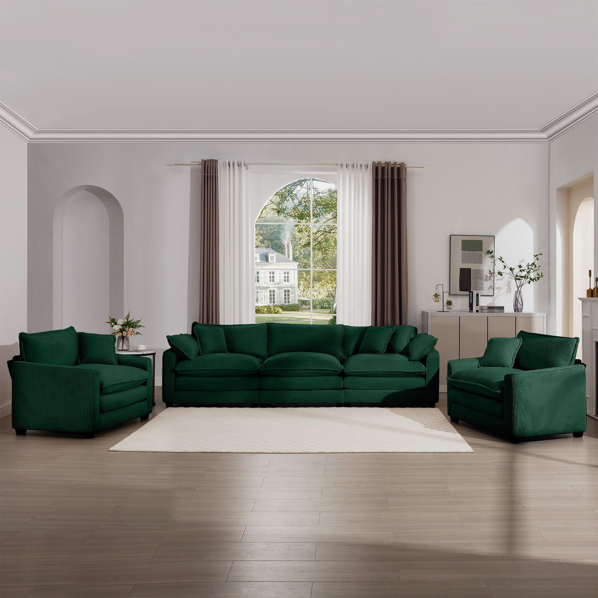 Elegant Oversized Sectional Sofa Set With Deep Seats And Flexible Layout Home Essentials