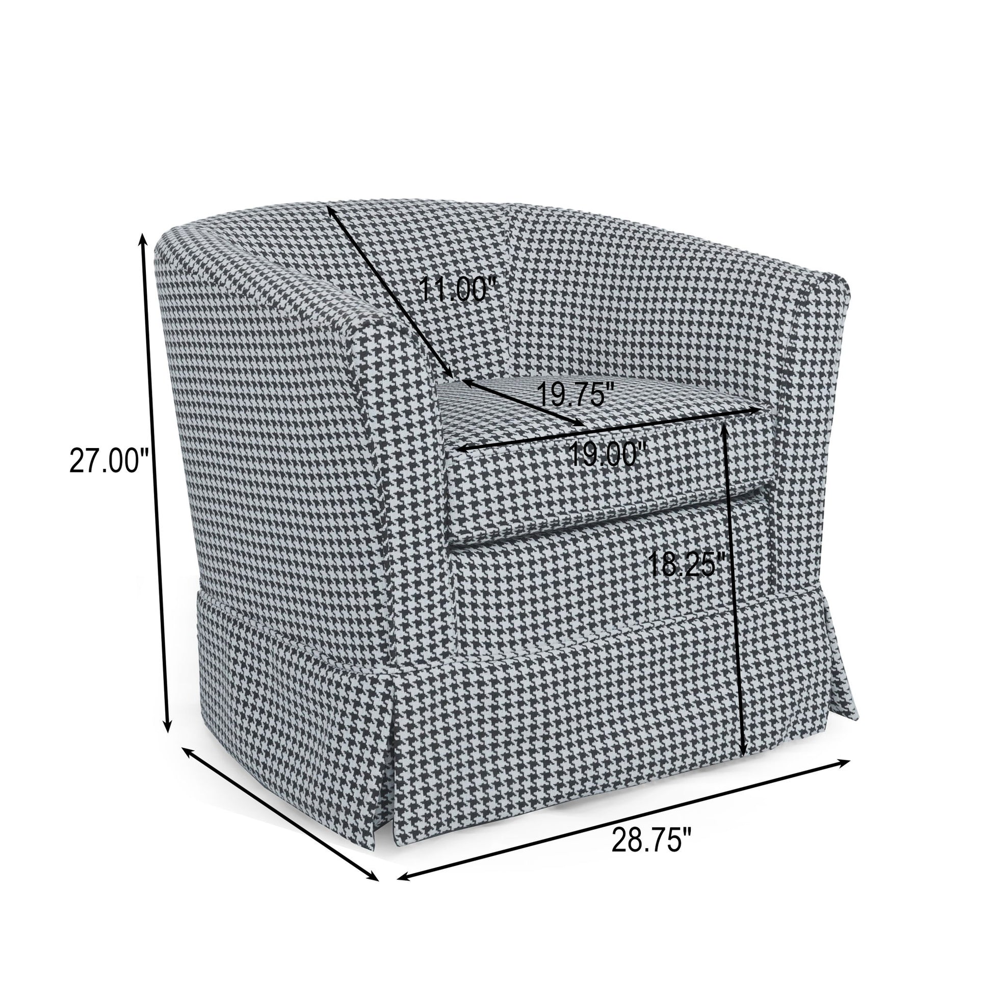 Zeniqua - Upholstered Velvet Swivel Chair With Loose Cover Noble House