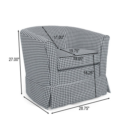 Zeniqua - Upholstered Velvet Swivel Chair With Loose Cover Noble House