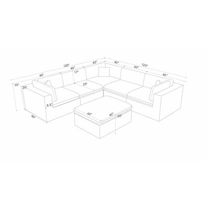Custom Configuration Modular Sectional With Toss Pillows Home Essentials