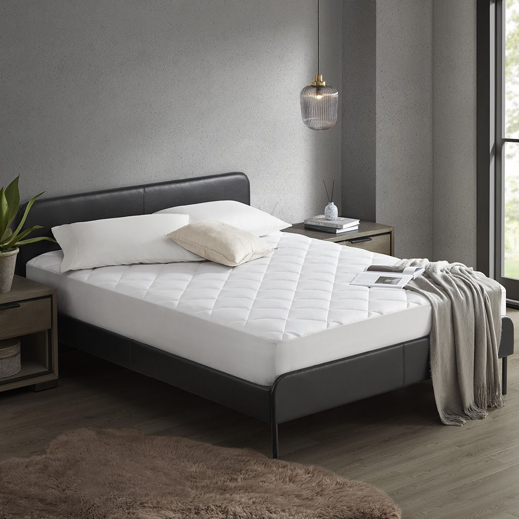 Cooling Touch - Overfilled Deep Pocket King Mattress Pad - White Sharper Image