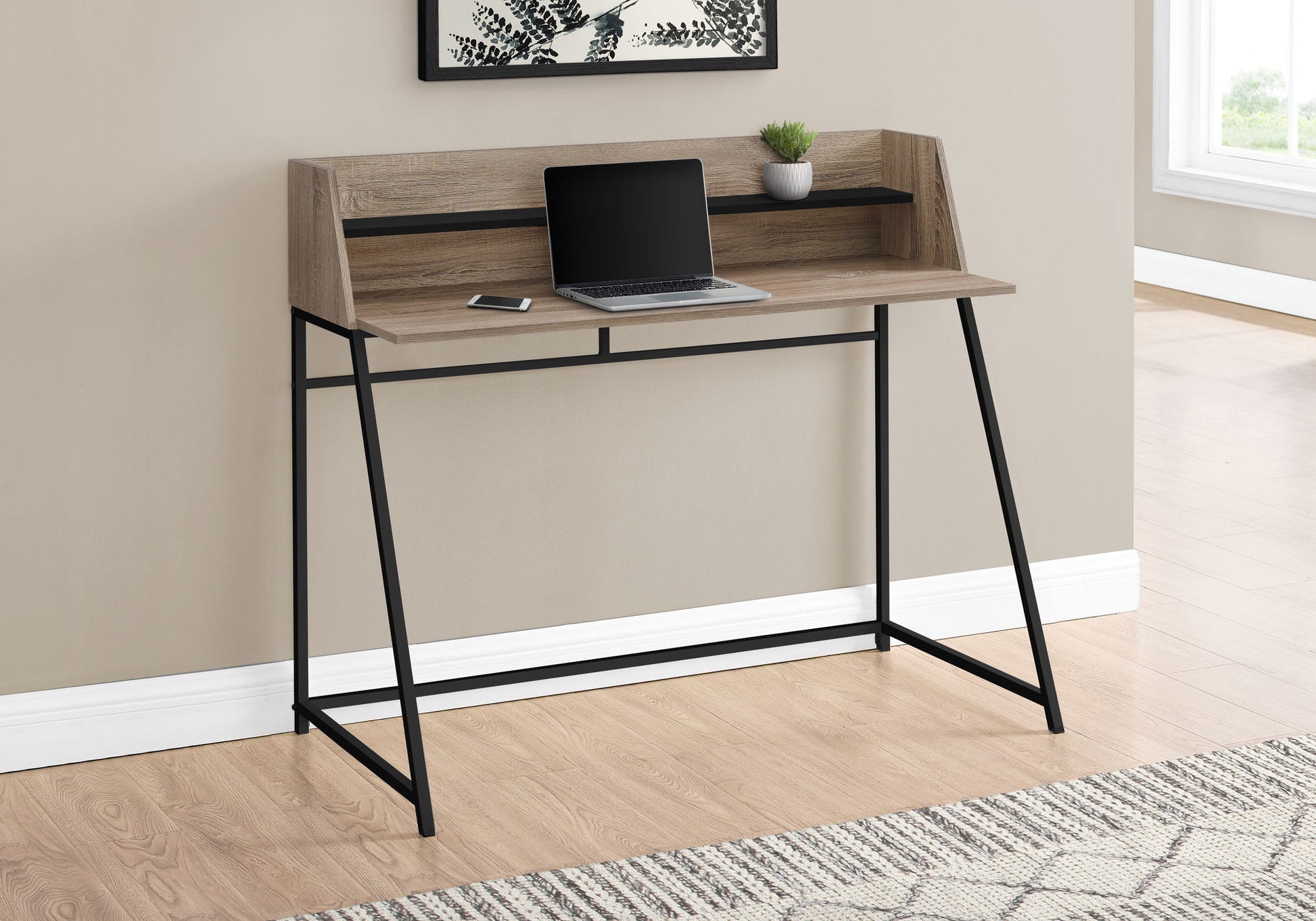 Computer Desk For Home Office Laptop, Storage Shelves, Contemporary & Modern 8th Street