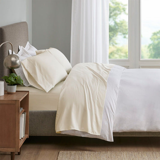 Twin Smart Cool Microfiber Sheet Set - Ivory Sleep Philosophy