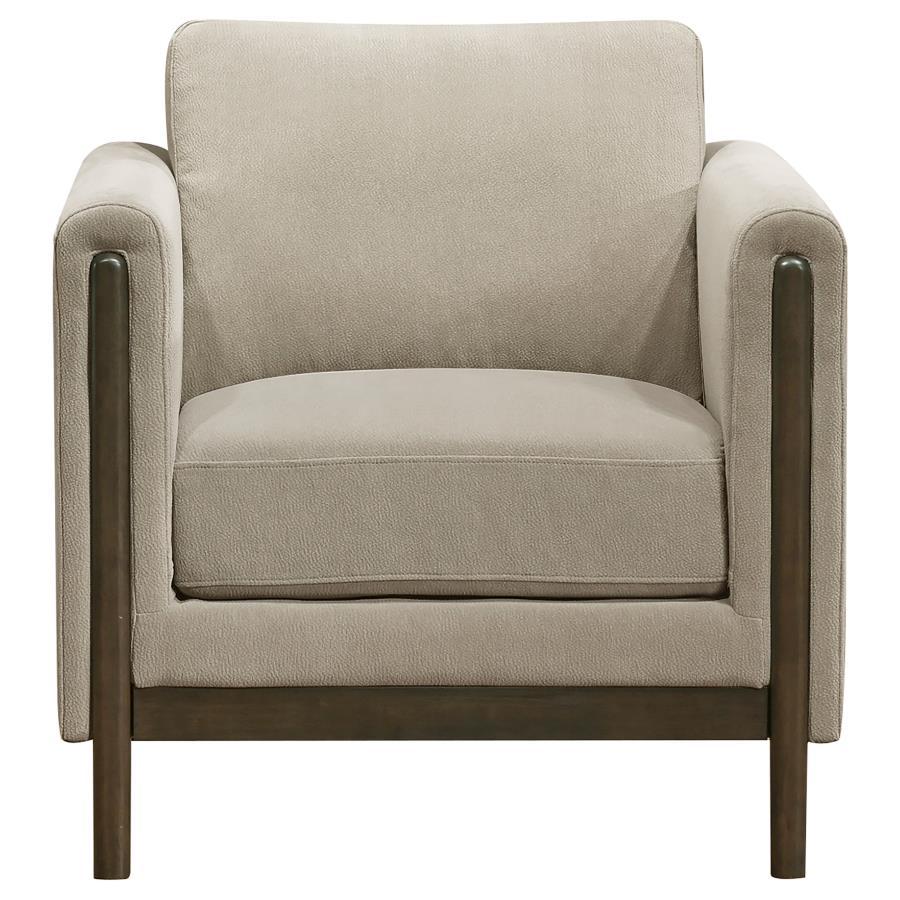Islington - Fabric Upholstered Panel Arm Accent Chair - Taupe Coaster Fine Furniture