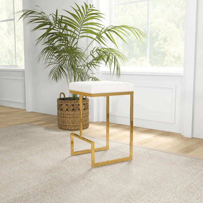 Joel - Mid Century Modern Luxury Upholstered Stool Ashcroft Furniture