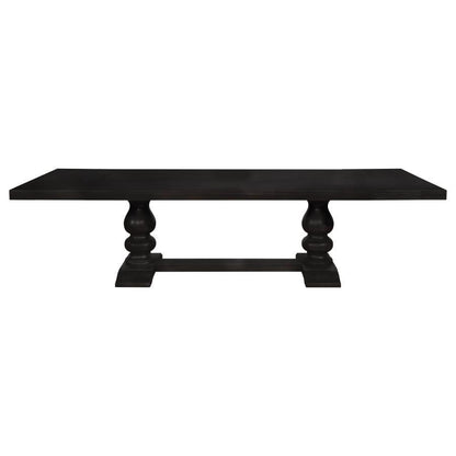 Phelps - Extension Leaf Dining Table Distressed Noir - Distressed Nior CoasterEssence