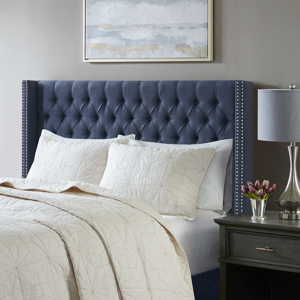 Amelia - Queen Upholstery Headboard - Navy