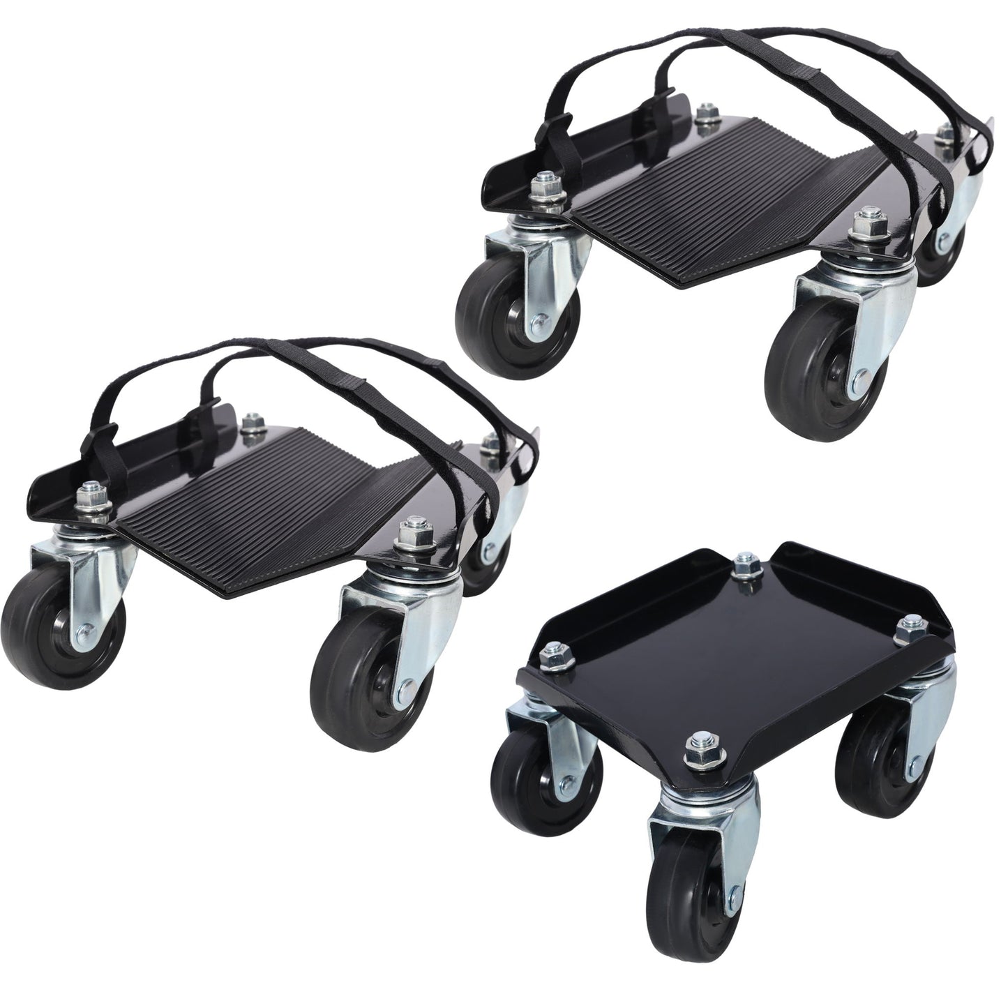 Heavy Duty Snowmobile Dolly With V Slide And Swivel Casters Steel, 1500Lbs Capacity Daily Nest
