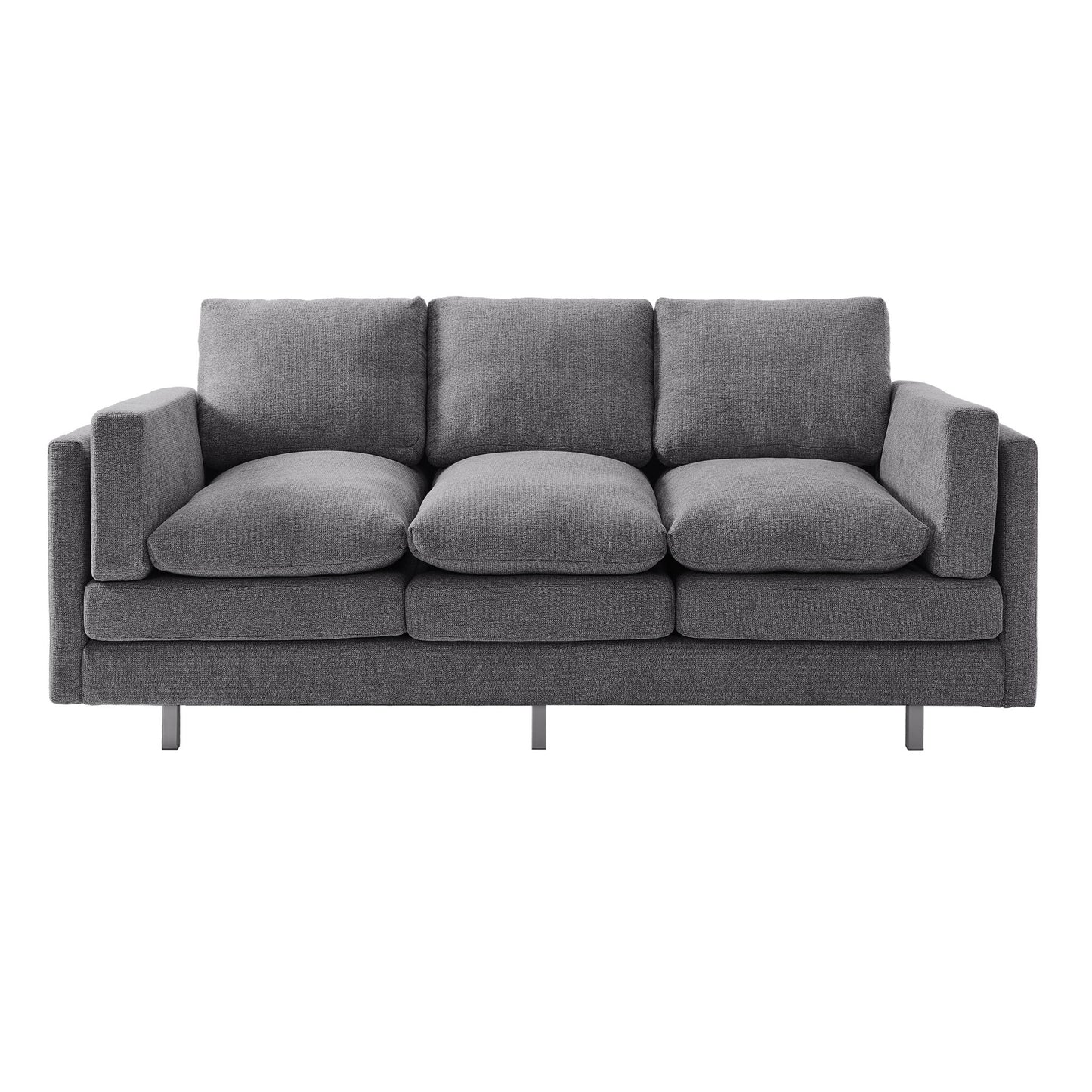3 Seater Sofa With Dual Layer Seat Cushions Noble House