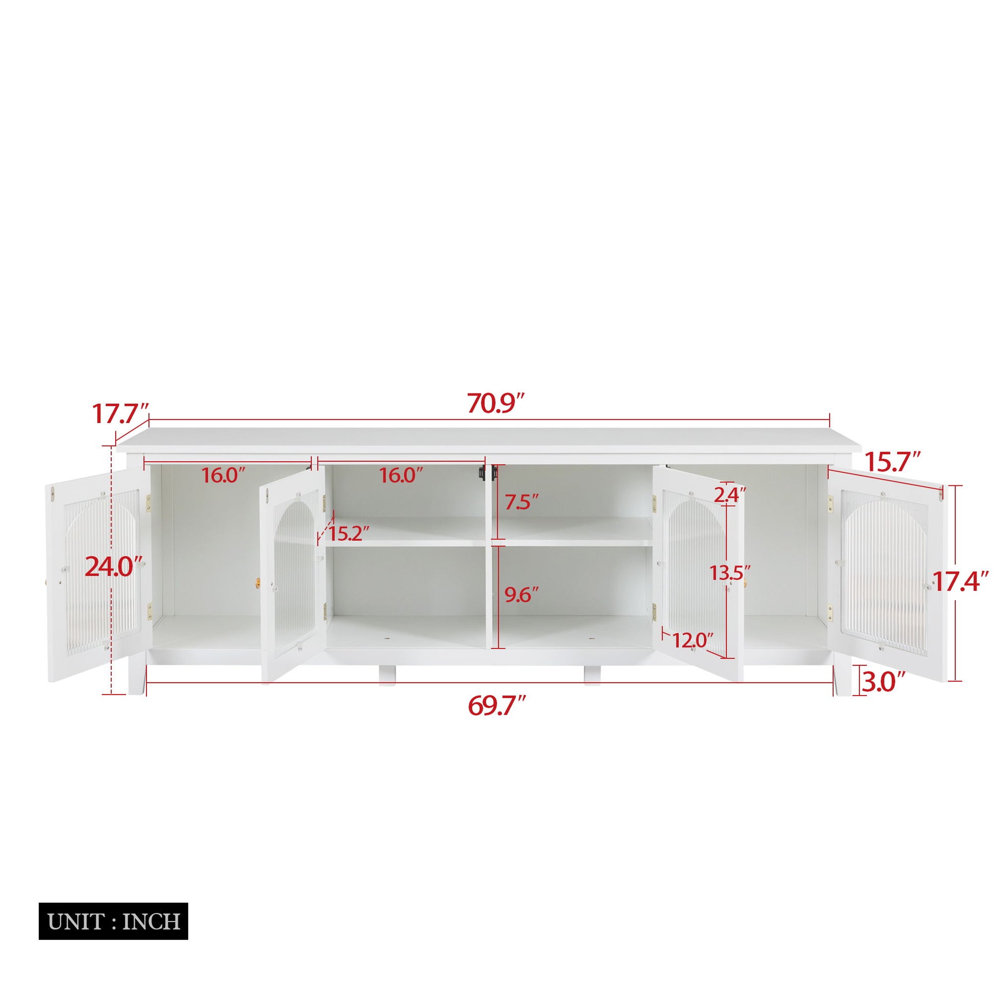 StylishTVcabinet Entertainment CenterTV Stand, TVconsoletable, Media Console, Solidwood Frame, Changhong Glass Door, Metal Handle Home Essentials