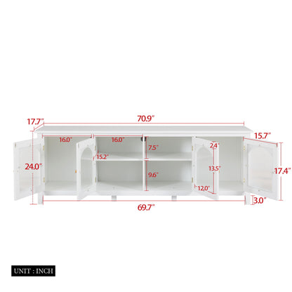 StylishTVcabinet Entertainment CenterTV Stand, TVconsoletable, Media Console, Solidwood Frame, Changhong Glass Door, Metal Handle Home Essentials