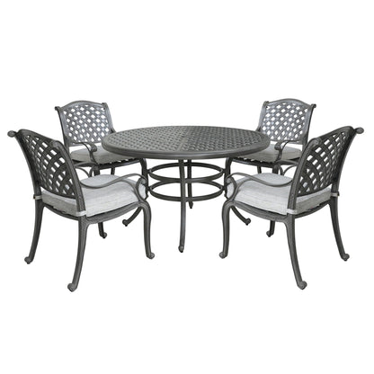 Outdoor Aluminum Dining Set With Cushion