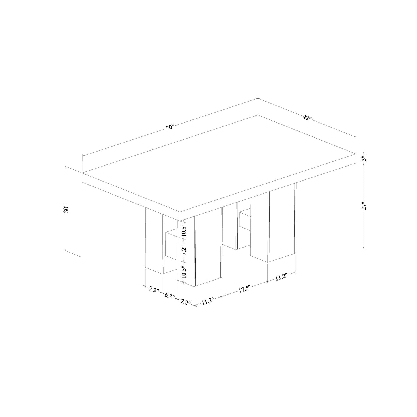 Jhoanna - Dining Table - Black Global Furniture USA