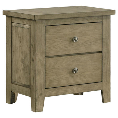 Hazlewood - 2-Drawer Nightstand Bedside Table - Vineyard Oak Coaster Fine Furniture