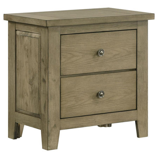 Hazlewood - 2-Drawer Nightstand Bedside Table - Vineyard Oak Coaster Fine Furniture