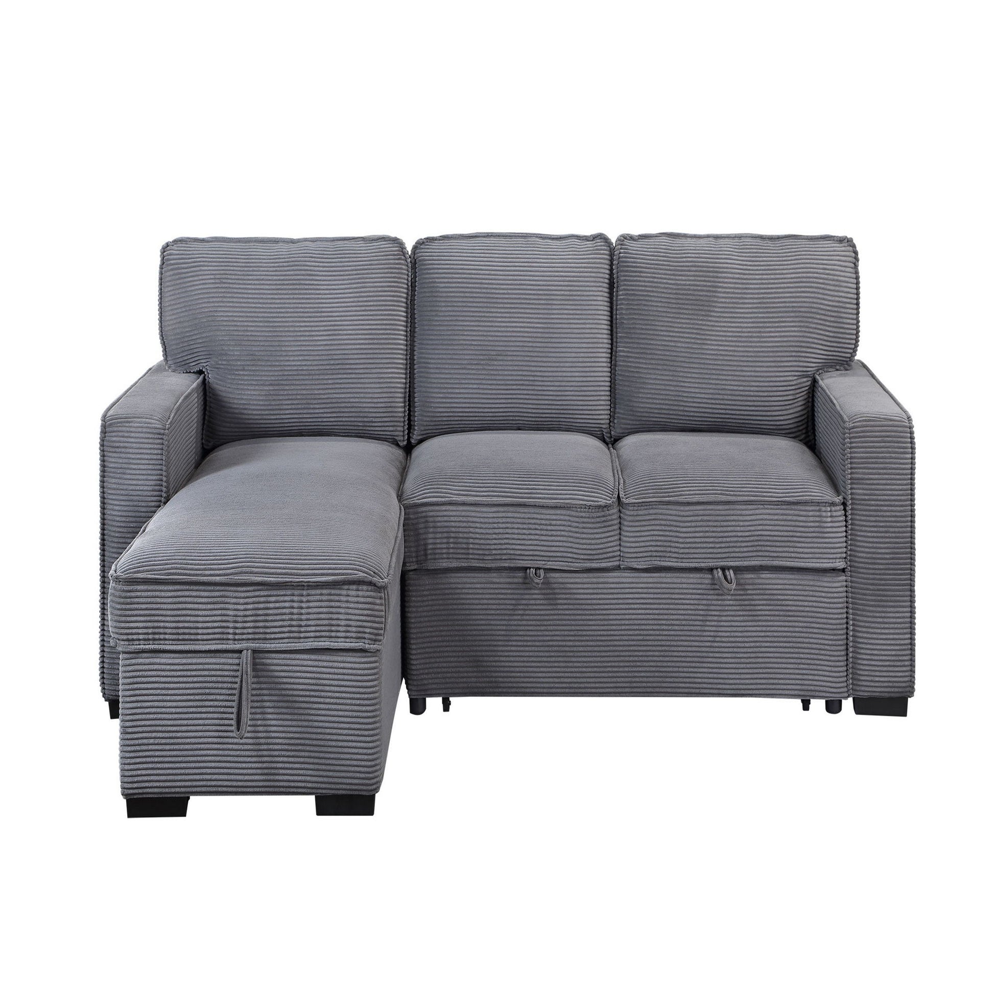 Territory - Pull Out Sofa Bed With Design - Dark Gray Global Furniture USA
