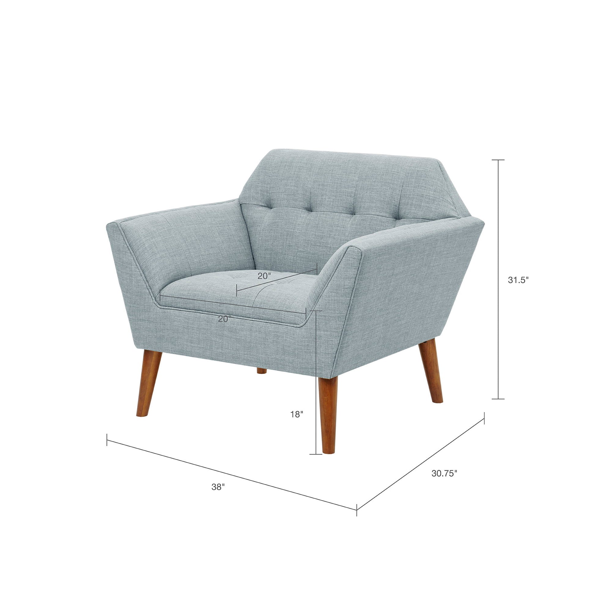 Modern Lounge Chair With Button Tufting JLA