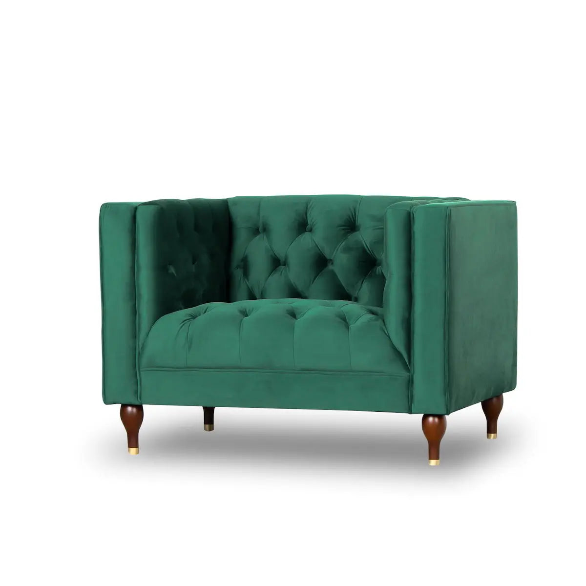 Evelyn - Mid-Century Modern Tufted Back Velvet Lounge Chair Ashcroft Furniture