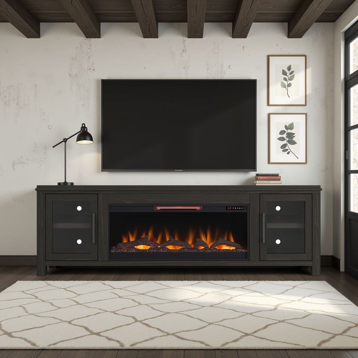 Tybee - Electric Fireplace TV Console For TVs Up To 95" - Clove Legends