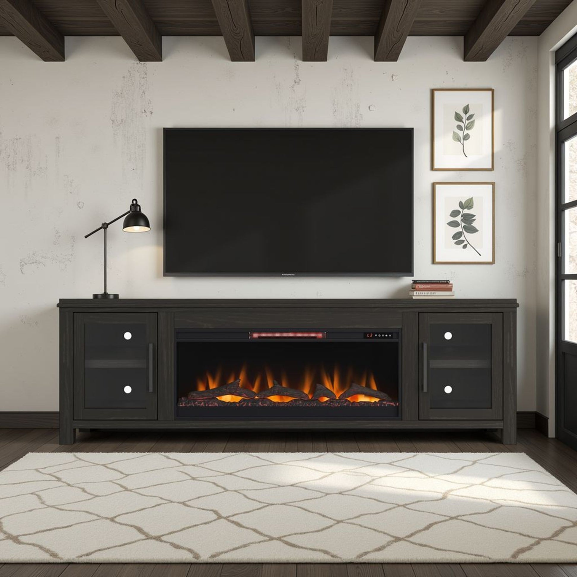 Tybee - Electric Fireplace TV Console For TVs Up To 95" - Clove Legends