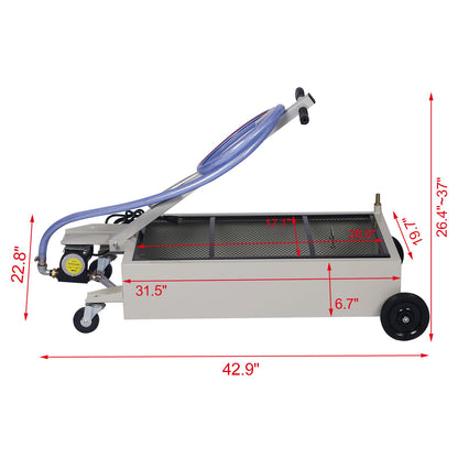 High Impact Polypropylene 20 Gallon Low Profile Oil Drain With Pump Steel - Gray Daily Nest