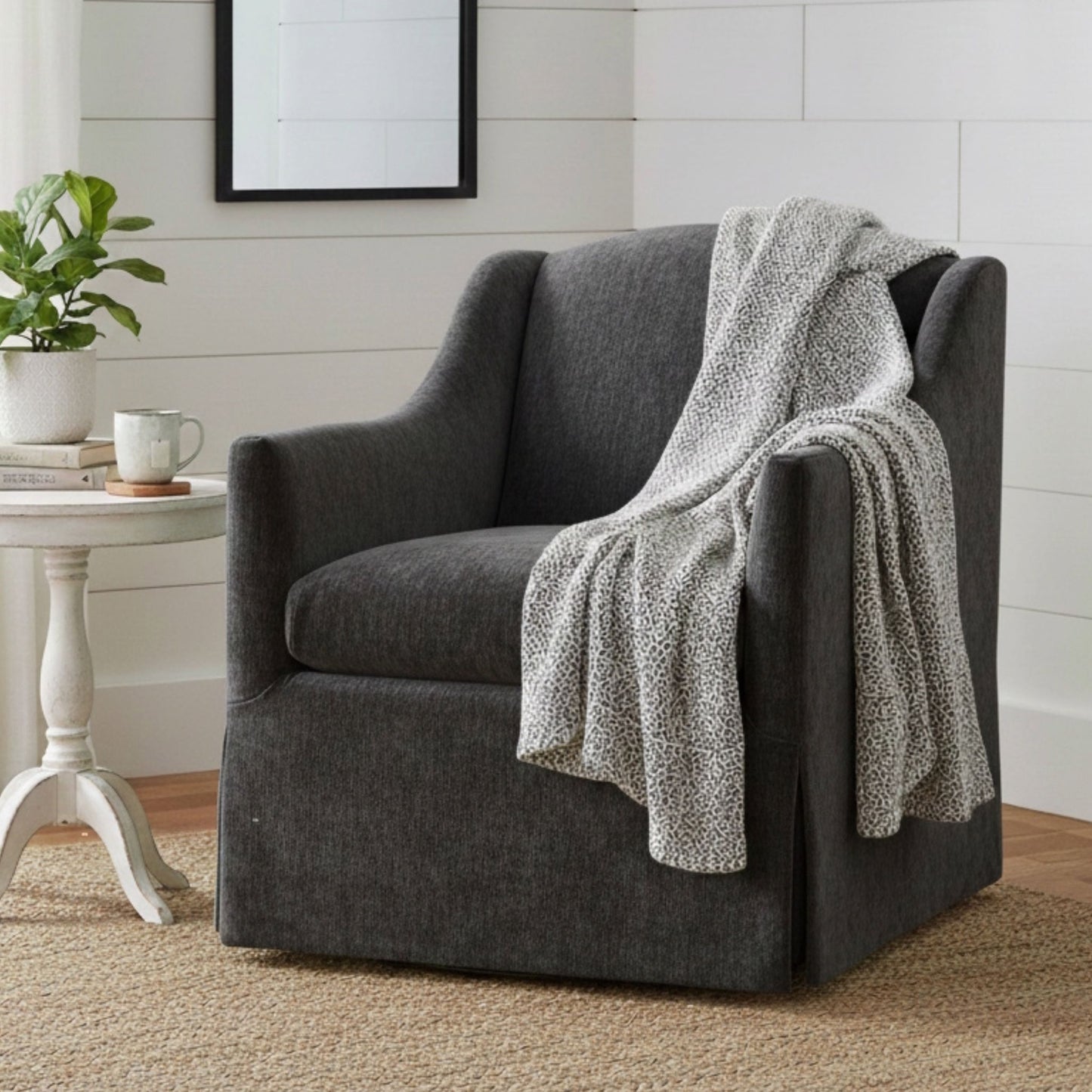 Luisa - Skirted Swivel Accent Chair Ridgecrest Home