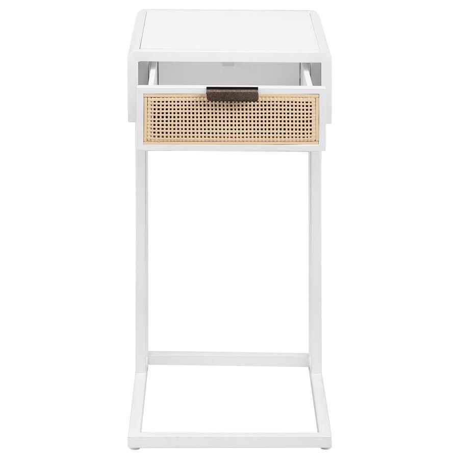 Amherst - 1-Drawer Radio Weave Cane Metal Side Table Coaster Fine Furniture