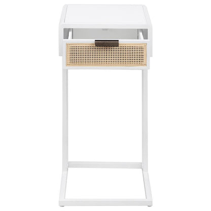 Amherst - 1-Drawer Radio Weave Cane Metal Side Table Coaster Fine Furniture