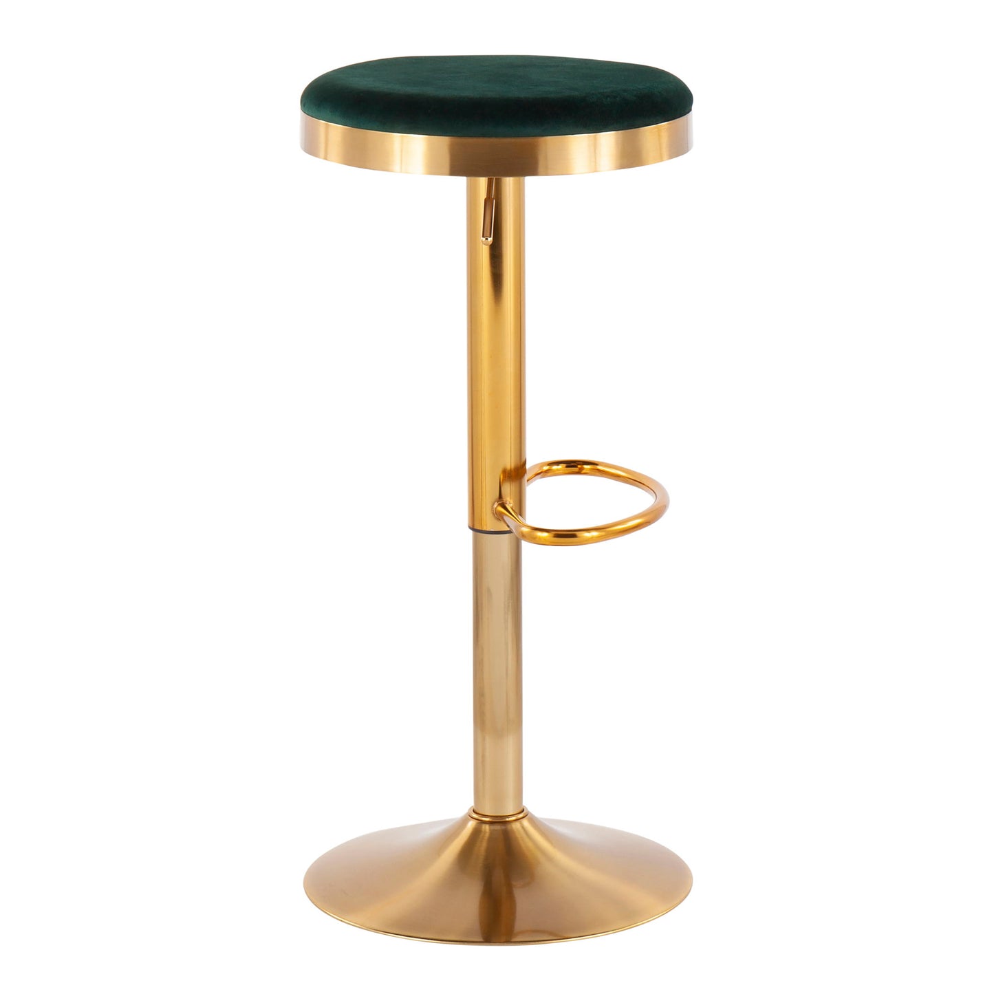 Dakota - Contemporary Upholste Adjustable Barstool (Set of 2) Lumi Source