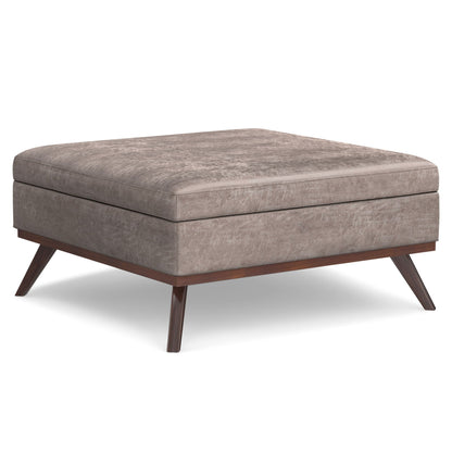 Owen - Multifunctional Square Coffee Table Storage Ottoman Simpli-Home