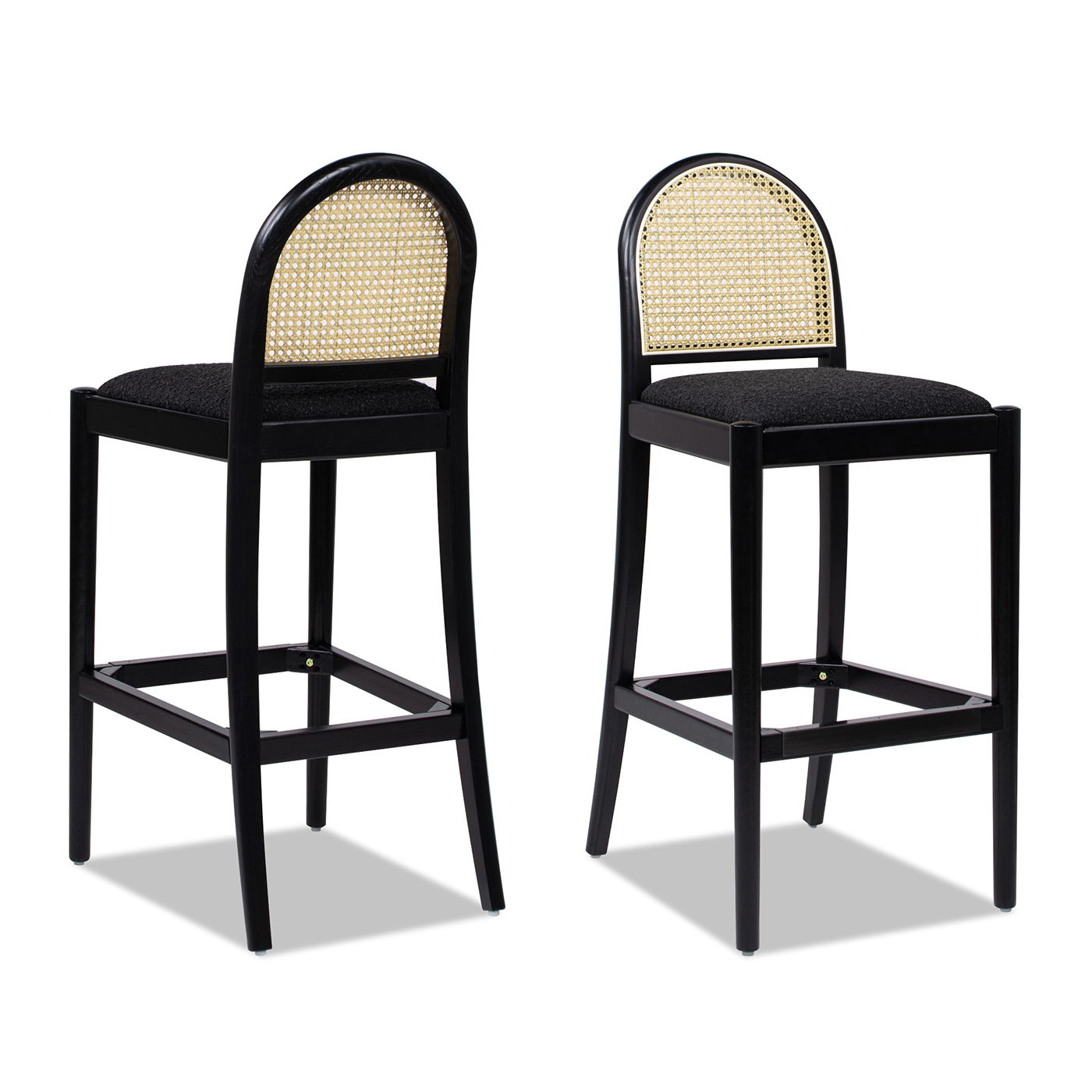 Panama - Curved Back Cane Bar Stool (Set of 2) Jennifer Taylor Home