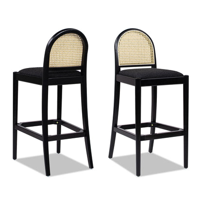 Panama - Curved Back Cane Bar Stool (Set of 2) Jennifer Taylor Home