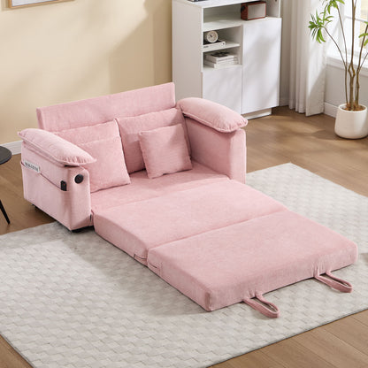 Upholstered Futon Convertible Floor Sofa Bed Home Essentials