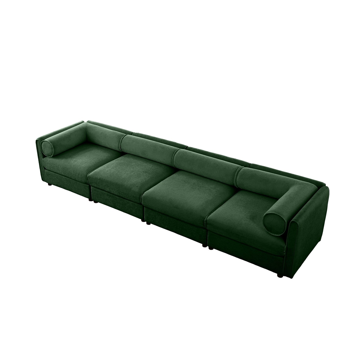 Stylish Chenille Sofa With Storage Seat And Cylindrical Backrest Home Essentials