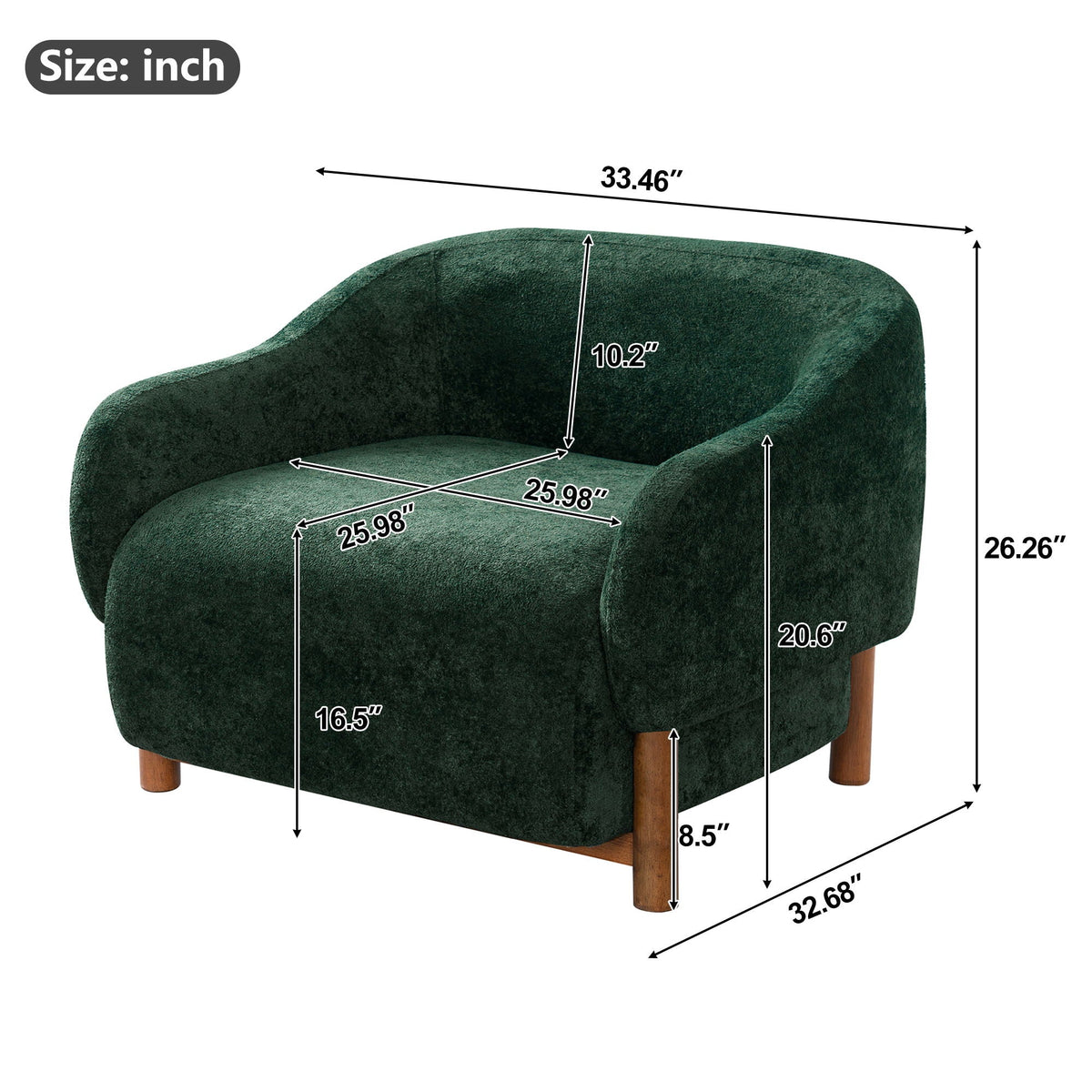 Modern Accent Chair With Recessed Arms And Tight Back Noble House