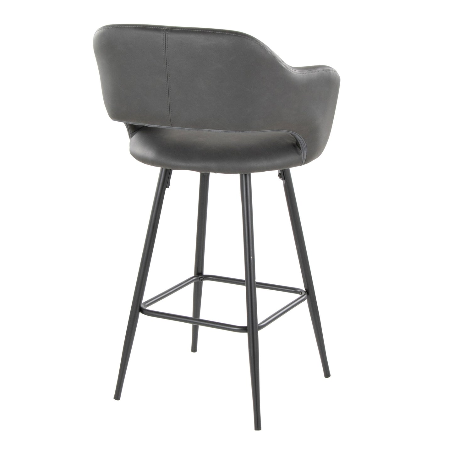 Margarite - Contemporary Fixed Height Counter Stool With Square Footrest (Set of 2) Lumi Source